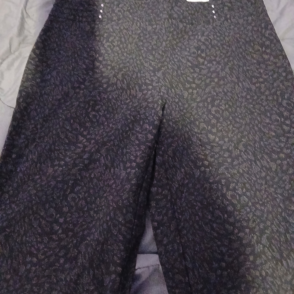 Black Leopard Print Pants